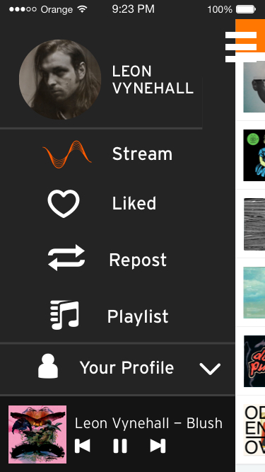 Redesign Soundcloud - Iphone
